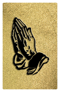 black praying hands background